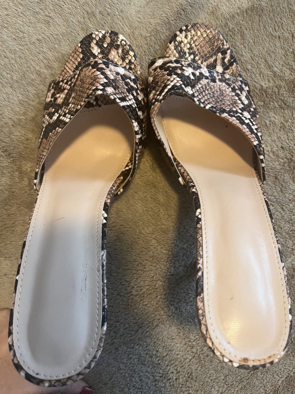 Python Kitten Heel Mules - Picture 4 of 4